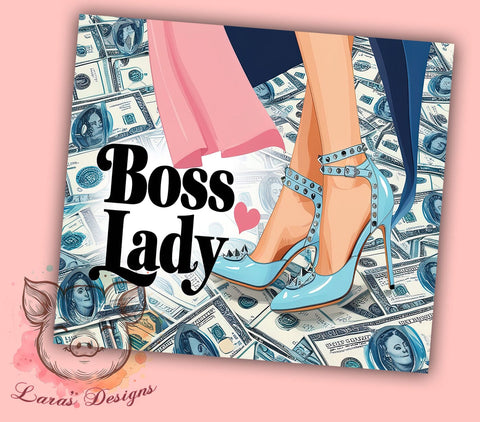 Digital Glam Tumbler, Boss Lady Tumbler, Glitter Tumbler, Dollar Bill Tumbler, Fashion Tumbler, 20oz Tumbler Wrap, Sublimation Design, Digital Download, Cricut Design Sublimation Lara' s Designs 