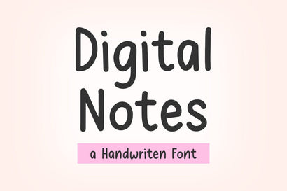 Digital Notes Font Font Suby Studio 