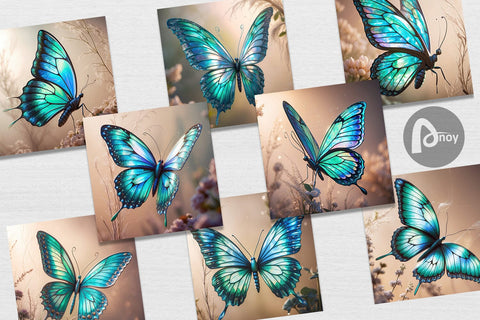 Digital Paper 3D Butterfly Digital Pattern artnoy 