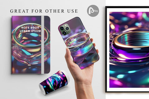 Digital Paper 3D Holographic Shape Sublimation artnoy 