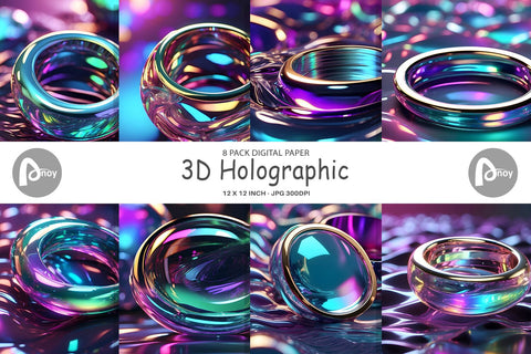 Digital Paper 3D Holographic Shape Sublimation artnoy 
