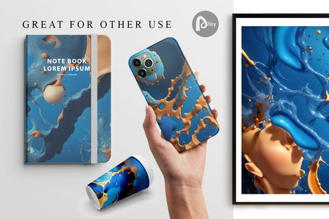 Digital Paper 3d Liquids Digital Pattern artnoy 