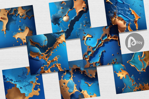 Digital Paper 3d Liquids Digital Pattern artnoy 