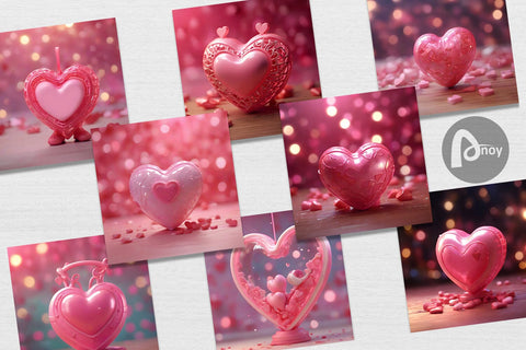 Digital Paper 3D Love Valentine Digital Pattern artnoy 