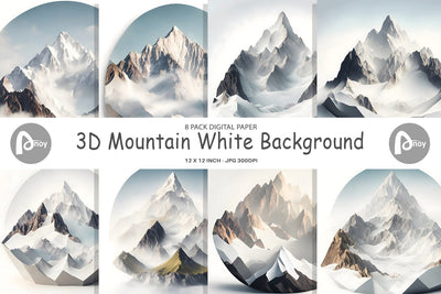 Digital paper 3D Mountain Digital Pattern artnoy 