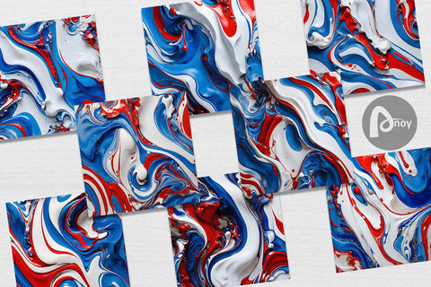 Digital Paper 4th July Marble Texture Digital Pattern artnoy 