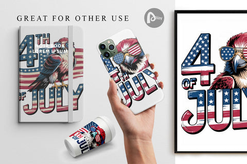 Digital Paper 4th of July Eagle Digital Pattern artnoy 