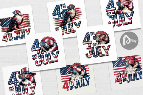 Digital Paper 4th of July Eagle Digital Pattern artnoy 