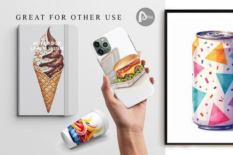 Digital Paper 90s Snack Nostalgia Digital Pattern artnoy 