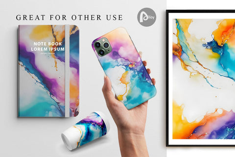 Digital Paper Abstract Boho Alcohol Ink Digital Pattern artnoy 