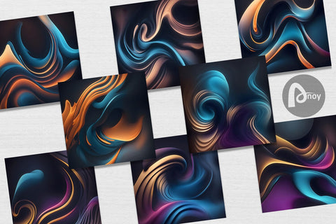 Digital Paper Abstract Fluid Ripples Digital Pattern artnoy 