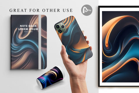 Digital Paper Abstract Fluid Ripples Digital Pattern artnoy 