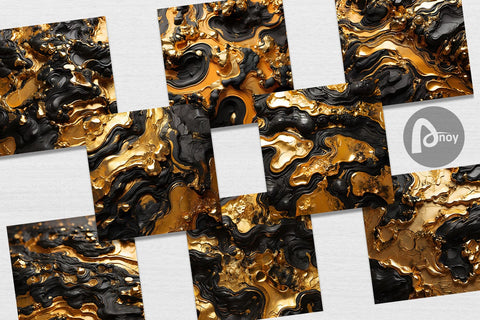 Digital Paper Abstract Gold Lava Digital Pattern artnoy 