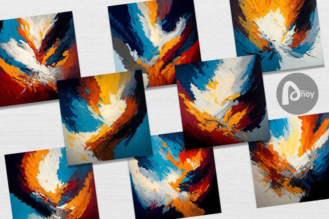 Digital Paper Abstract Oil Painting Digital Pattern artnoy 