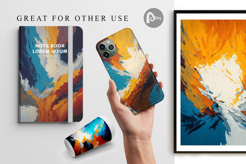 Digital Paper Abstract Oil Painting Digital Pattern artnoy 