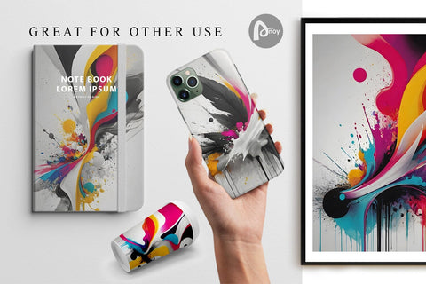 Digital Paper Abstract Vibrant Colors Digital Pattern artnoy 