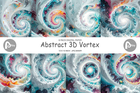 Digital Paper Abstract Vortex Digital Pattern artnoy 