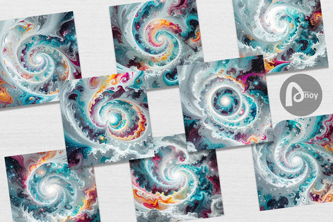 Digital Paper Abstract Vortex Digital Pattern artnoy 