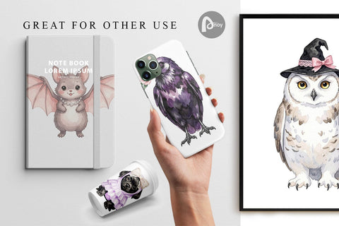 Digital Paper Adorable Spooky Coquette Animals Digital Pattern artnoy 