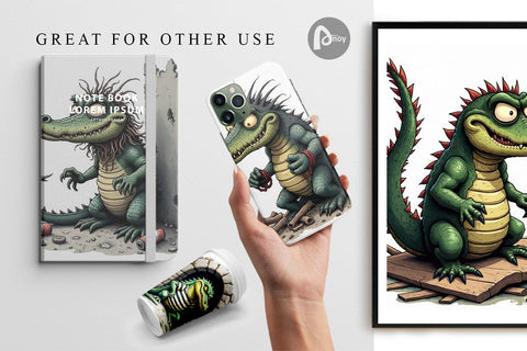 Digital Paper Alcatraz Gator Digital Pattern artnoy 