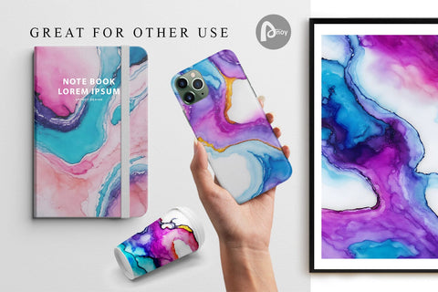 Digital Paper Alcohol Ink Melting Digital Pattern artnoy 