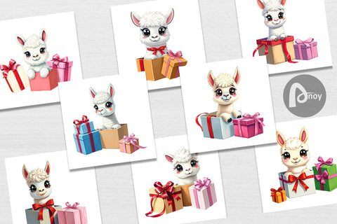 Digital Paper Alpaca Gift Digital Pattern artnoy 