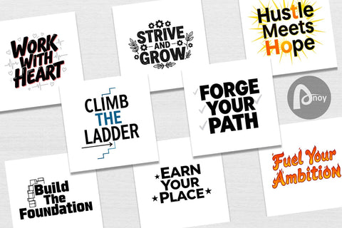 Digital Paper Ambitious Career Starter Quotes Digital Pattern artnoy 