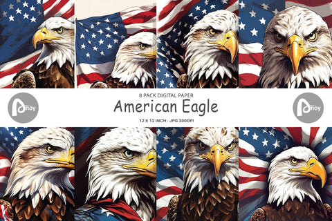 Digital Paper American Eagle Digital Pattern artnoy 