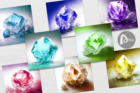 Digital Paper Amethyst Crystal Digital Pattern artnoy 