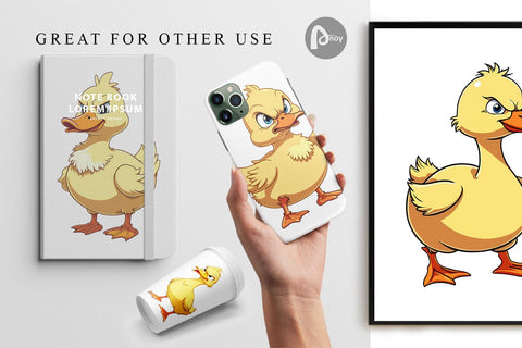 Digital Paper Angry Duck Digital Pattern artnoy 