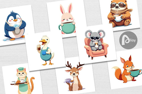 Digital Paper Animal Finest Brew Digital Pattern artnoy 