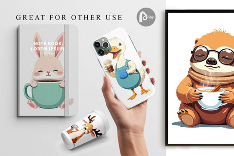 Digital Paper Animal Finest Brew Digital Pattern artnoy 