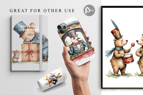 Digital Paper Animal Toy Soldiers Digital Pattern artnoy 