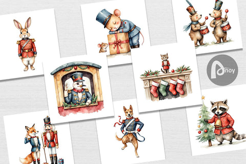 Digital Paper Animal Toy Soldiers Digital Pattern artnoy 