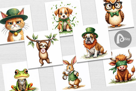 Digital Paper Annoyed Retro Animals Digital Pattern artnoy 