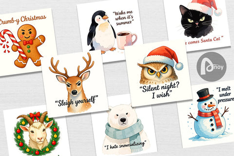 Digital Paper Anti Christmas Grumpy Digital Pattern artnoy 