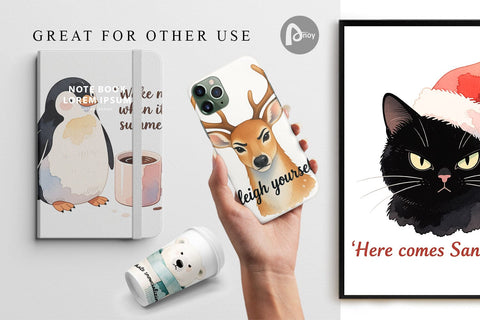 Digital Paper Anti Christmas Grumpy Digital Pattern artnoy 