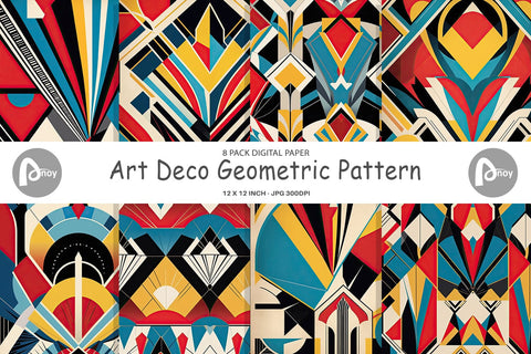 Digital Paper Art Deco Pattern Digital Pattern artnoy 