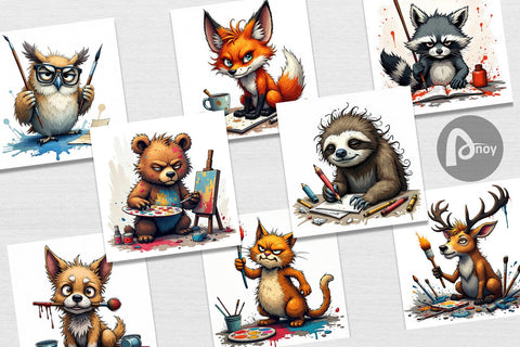 Digital Paper Art Grumps Digital Pattern artnoy 