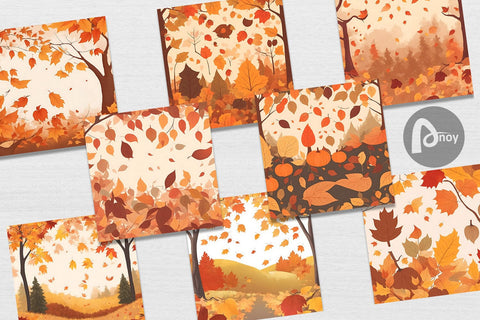 Digital Paper Autumn Background Digital Pattern artnoy 