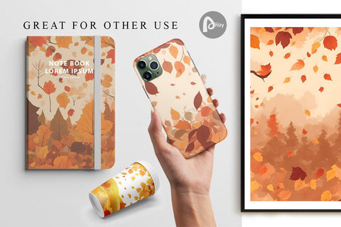 Digital Paper Autumn Background Digital Pattern artnoy 