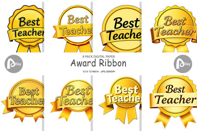 Digital Paper Award Ribbon Digital Pattern artnoy 