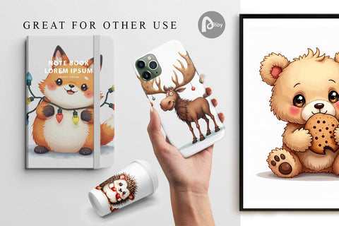 Digital Paper Awkward Nordic Woodland Digital Pattern artnoy 