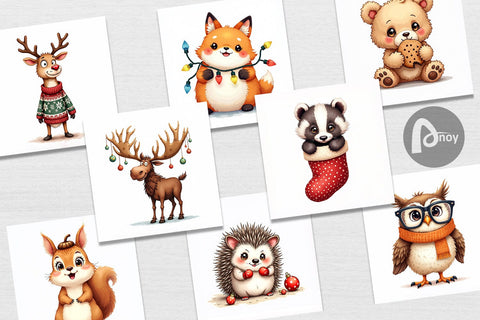 Digital Paper Awkward Nordic Woodland Digital Pattern artnoy 