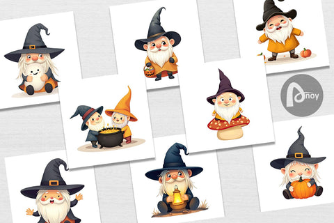 Digital Paper Baby Gnome Halloween Digital Pattern artnoy 