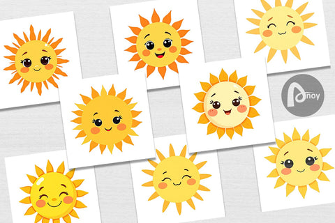 Digital Paper Baby Sun Digital Pattern artnoy 