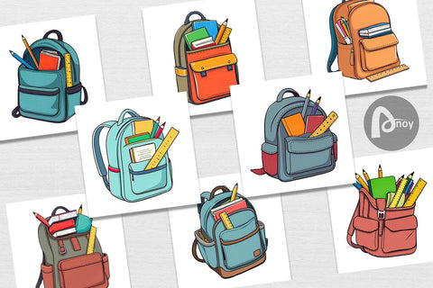 Digital Paper Backpack Digital Pattern artnoy 