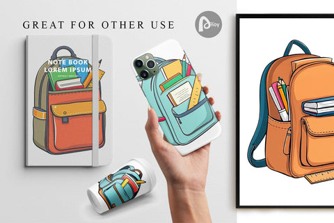 Digital Paper Backpack Digital Pattern artnoy 