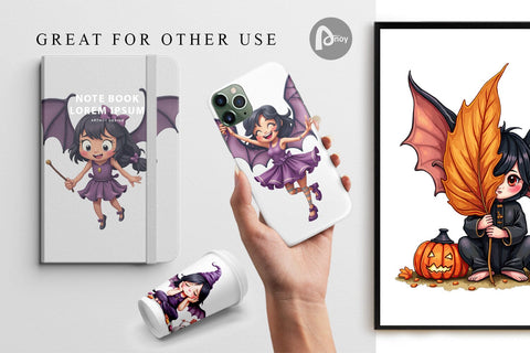 Digital Paper Bat Fairy Mishaps Digital Pattern artnoy 