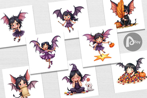 Digital Paper Bat Fairy Mishaps Digital Pattern artnoy 